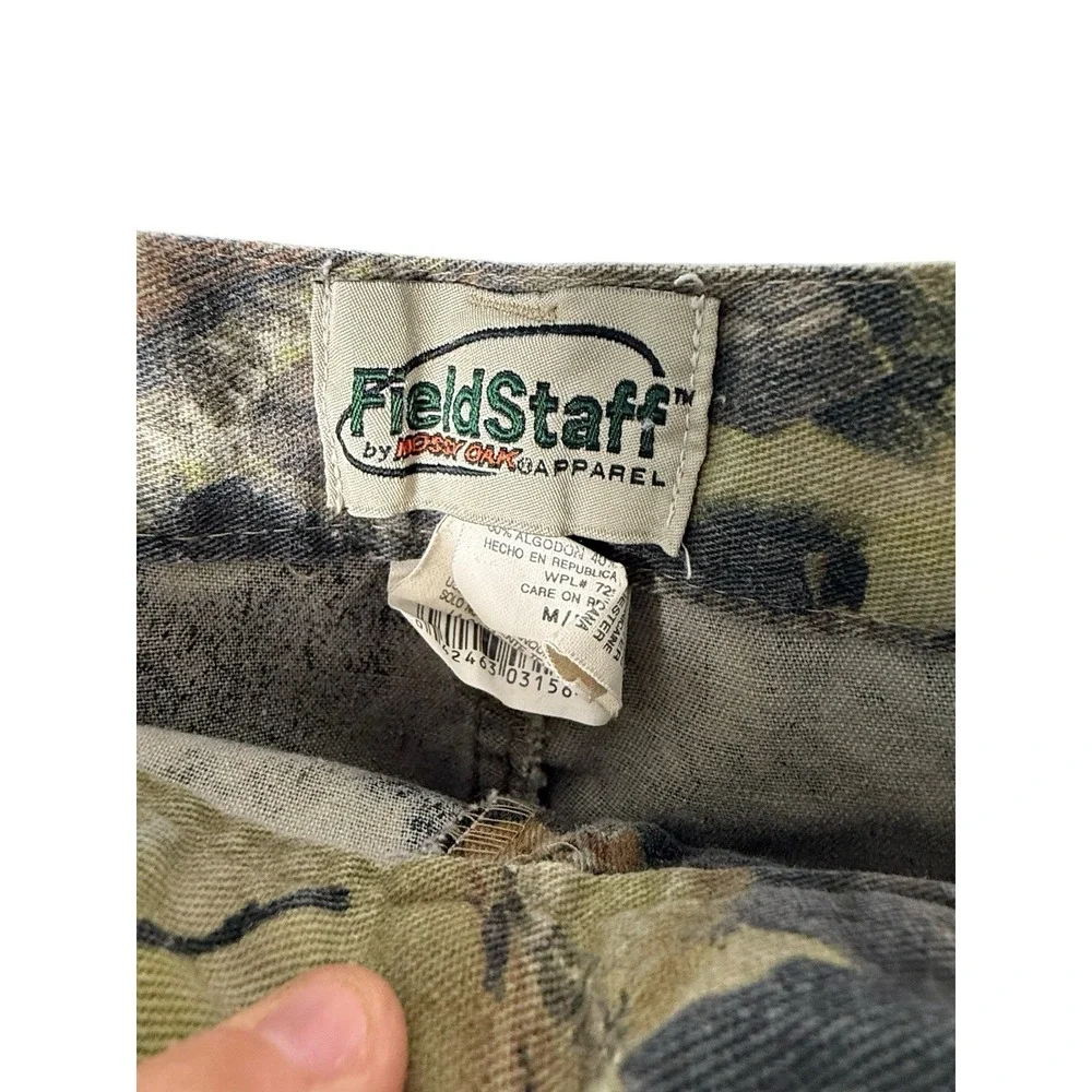 FieldStaff Mossy Oak Camo Hunting Pants Medium Cargo Outdoors Adjustable 32